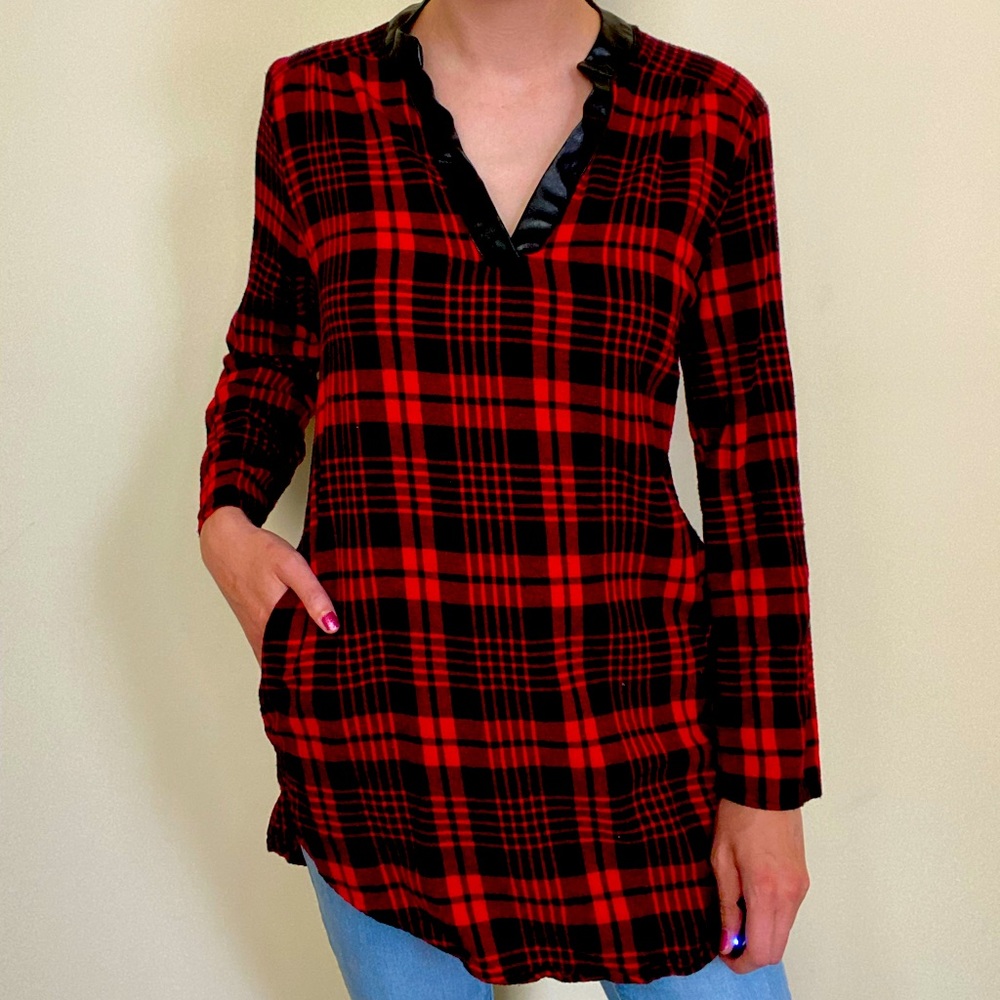 Plaid tunic